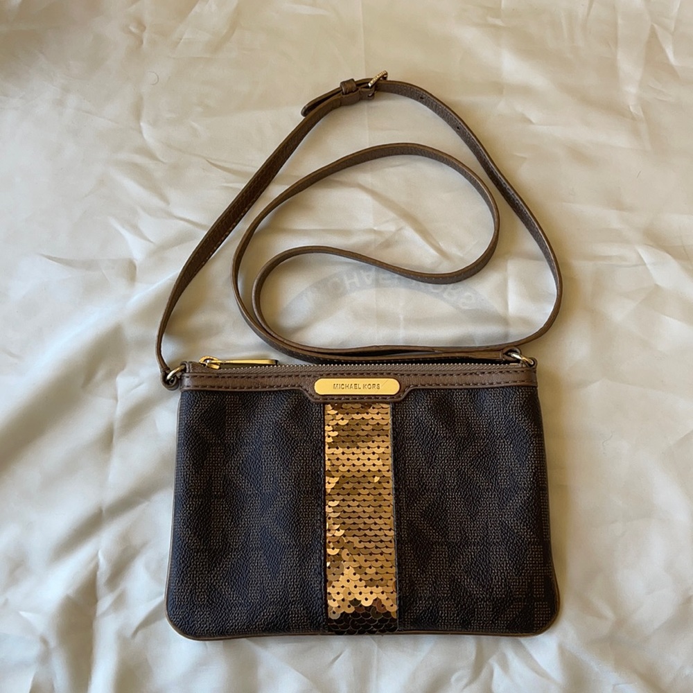 Michael Kors sequin crossbody bag